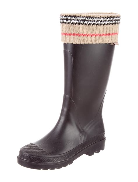 burberry knee high rain boots|burberry high heel boots.